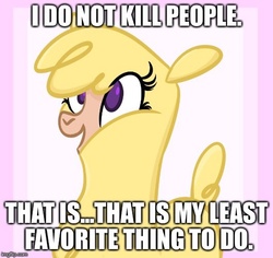 Size: 530x500 | Tagged: safe, artist:flaminbunny, paprika (tfh), alpaca, them's fightin' herds, community related, image macro, llamas with hats, meme, paprika can talk