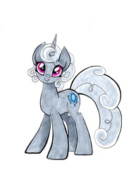 Size: 2550x3300 | Tagged: safe, artist:drawponies, oc, oc only, oc:sterling silver, pony, unicorn, high res, solo, traditional art
