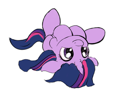 Size: 4200x3300 | Tagged: safe, artist:grennadder, twilight sparkle, pony, unicorn, g4, cute, female, filly, filly twilight sparkle, floppy ears, folded forelegs, hooves to the chest, on back, simple background, smiling, solo, twiabetes, unicorn twilight, weapons-grade cute, white background