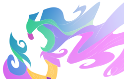 Size: 8000x5100 | Tagged: safe, artist:fluffyxai, princess celestia, pony, g4, absurd resolution, female, mare, minimalist, simple background, solo, transparent background, vector, wallpaper