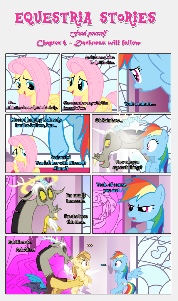 987001 Safe Artist Estories Discord Fluttershy Rainbow Dash Oc