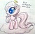 Size: 2287x2230 | Tagged: safe, artist:stinkek, pinkie pie (g3), g3, g3.5, female, heart, heart eyes, high res, solo, traditional art, wingding eyes