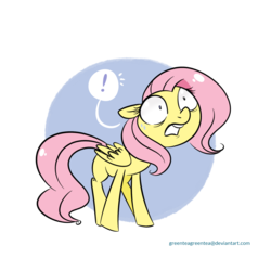 Size: 1024x1024 | Tagged: safe, artist:tokipeach, fluttershy, g4, exclamation point, female, gasp, solo