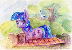 Size: 900x618 | Tagged: safe, artist:maytee, twilight sparkle, g4, female, solo, traditional art