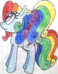 Size: 609x782 | Tagged: safe, artist:colossalstinker, rainbow dash (g3), g3, g3.5, female, solo, traditional art