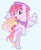 Size: 684x836 | Tagged: artist needed, source needed, safe, oc, oc only, pegasus, pony, blue background, cute, cutie mark, hat, pink, rainbow power, rainbow power-ified, simple background, sockpuppeting in the comments, solo, wings