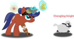 Size: 5580x3000 | Tagged: safe, artist:ruinedomega, oc, oc only, oc:mana biscuit, pony, sheep, unicorn, :t, female, fire, fireball, frown, glare, glowing horn, goggles, horn, mage, magic, mare, polymorph, ponyscape, prosthetic limb, simple background, smirk, standing, transparent background, vector, warcraft, wide eyes, world of warcraft