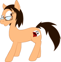 Size: 1072x1093 | Tagged: safe, artist:colossalstinker, oc, oc only, earth pony, pony, .mov, glasses, simple background, solo, transparent background
