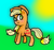 Size: 521x489 | Tagged: safe, artist:helenqueenoftheworld, applejack, g4, blushing, female, grass, solo, sun