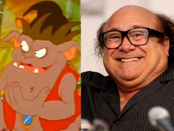 Size: 1024x774 | Tagged: safe, grundle king, grundle, human, g1, my little pony: the movie (g1), danny devito, irl, irl human, photo, voice actor