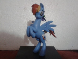 Size: 600x450 | Tagged: safe, artist:succubi samus, rainbow dash, pony, g4, bipedal, clay figure, commission, cute, dashabetes, irl, looking at you, photo