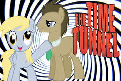 Size: 640x427 | Tagged: safe, derpy hooves, doctor whooves, time turner, earth pony, pony, g4, male, stallion, time travel, time travelers