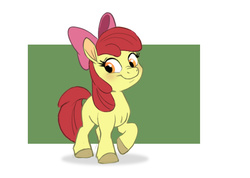 Size: 701x499 | Tagged: safe, artist:anima-dos, artist:duo cartoonist, apple bloom, earth pony, pony, g4, adorabloom, apple bloom's bow, bow, cute, disney style, female, filly, hair bow, solo, style emulation