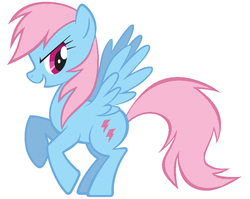 Size: 837x667 | Tagged: safe, artist:mildgyth, edit, firefly, rainbow dash, g1, g4, female, g1 to g4, generation leap, inverse firefly, inverted, inverted colors, ms paint, palette swap, recolor, simple background, solo, white background