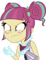 Size: 5230x6869 | Tagged: safe, artist:luckreza8, sour sweet, equestria girls, g4, my little pony equestria girls: friendship games, .svg available, absurd resolution, clothes, crystal prep academy, crystal prep shadowbolts, female, freckles, gloves, inkscape, simple background, solo, sour rage, sports, transparent background, vector