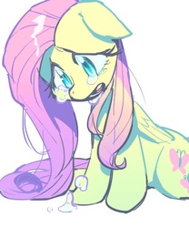 Size: 500x600 | Tagged: safe, artist:jirousan, fluttershy, pegasus, pony, g4, crying, female, mare, open mouth, sad, solo