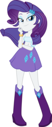 Size: 1500x3629 | Tagged: safe, artist:xebck, edit, rarity, equestria girls, g4, my little pony equestria girls: friendship games, 1000 hours in paint.net, belly button, boots, female, midriff, shoes, simple background, solo, transparent background, vector