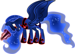 Size: 1915x1381 | Tagged: safe, artist:dsana, idw, princess luna, g4, reflections, spoiler:comic, blood, crying, evil counterpart, evil luna, female, mirror universe, simple background, solo, tears of blood, transparent background, vector