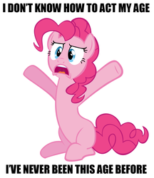 Size: 894x1036 | Tagged: safe, artist:delzepp, pinkie pie, g4, female, image macro, meme, motivational, simple background, solo, vector, white background