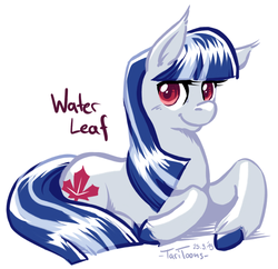Size: 700x678 | Tagged: safe, artist:taritoons, oc, oc only, oc:water leaf, pony, canada, nation ponies, ponified, solo, toronto