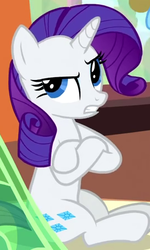 Size: 270x450 | Tagged: safe, screencap, rarity, pony, unicorn, g4, games ponies play, cropped, crossed hooves, female, haughty, indignant, sitting, solo