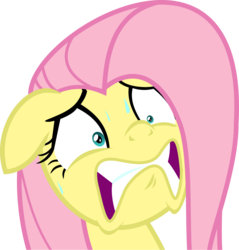 Size: 1847x1936 | Tagged: safe, artist:barrfind, fluttershy, g4, scare master, faic, female, scared, simple background, solo, transparent background, vector