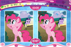 Size: 747x497 | Tagged: safe, pinkie pie, twilight sparkle, butterfly, g4, racing is magic, eyes closed, missing cutie mark, spot the difference