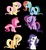 Size: 853x937 | Tagged: safe, artist:oliwia2514, part of a set, applejack, fluttershy, pinkie pie, rainbow dash, rarity, twilight sparkle, g4, mane six, palette swap