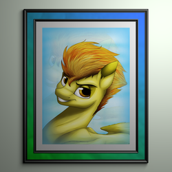 Size: 1024x1024 | Tagged: safe, artist:lupiarts, spitfire, g4, female, portrait, solo, zoom layer