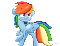 Size: 3273x2500 | Tagged: safe, artist:thederpyenthusiast, rainbow dash, g4, chest fluff, cute, female, heart eyes, high res, solo, wingding eyes