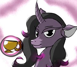 Size: 1500x1300 | Tagged: safe, oleander (tfh), pony, unicorn, them's fightin' herds, community related, drawfag, female, solo, tea