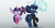 Size: 2500x1286 | Tagged: safe, artist:ncmares, princess luna, twilight sparkle, alicorn, pony, ask majesty incarnate, g4, :t, alternate hairstyle, clothes, cute, embarrassed, female, flying, followers, frown, hoodie, magic, mare, messy mane, ncmares is trying to murder us, pillow, ponytail, raised hoof, scrunchy face, shirt, smiling, socks, spread wings, striped socks, sweater, telekinesis, twilight sparkle (alicorn), wide eyes