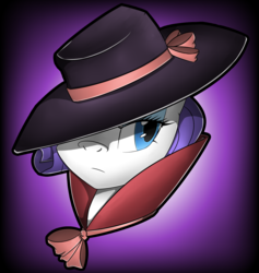 Size: 1800x1900 | Tagged: safe, artist:flam3zero, rarity, pony, g4, rarity investigates, detective, detective rarity, female, mare, portrait, solo