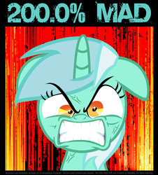 Size: 1132x1254 | Tagged: safe, artist:ponymaan, lyra heartstrings, pony, unicorn, g4, 200% mad, angry, cross-popping veins, lyra is not amused, meme, rage, solo