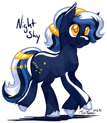 Size: 614x700 | Tagged: dead source, safe, artist:taritoons, oc, oc only, oc:night sky, crystal pony, pony, alaska, nation ponies, ponified, solo, united states