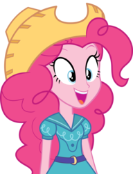 Size: 5000x6526 | Tagged: safe, artist:luckreza8, pinkie pie, equestria girls, g4, my little pony equestria girls: friendship games, .svg available, absurd resolution, clothes, female, hat, inkscape, open mouth, simple background, solo, transparent background, vector