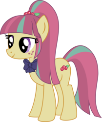 Size: 3426x4096 | Tagged: safe, artist:lunarina, sour sweet, pony, equestria girls, g4, my little pony equestria girls: friendship games, bowtie, cute, equestria girls ponified, female, freckles, high res, ponified, simple background, solo, sourbetes, transparent background, vector