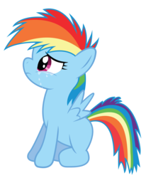 Size: 3101x3763 | Tagged: safe, artist:bigccv, rainbow dash, pegasus, pony, g4, crying, female, filly, filly rainbow dash, foal, simple background, solo, transparent background, vector