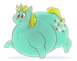 Size: 650x515 | Tagged: safe, artist:secretgoombaman12345, whoa nelly, pony, unicorn, ask chubby diamond, g4, belly, big belly, cute, double chin, fat, female, large butt, mare, obese, smiling, solo, walking, whoa nellybetes