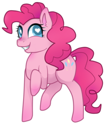 Size: 809x948 | Tagged: safe, artist:sleep-powder, pinkie pie, g4, female, heart eyes, simple background, smiling, solo, wingding eyes