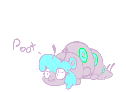 Size: 550x400 | Tagged: safe, artist:yipsy, caterpillar, monster pony, worm pony, :t, animated, frown, pootis, scrunchy face, simple background, solo, vibrating, wat, white background, wide eyes, wiggling