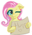 Size: 595x652 | Tagged: safe, artist:sapsan, fluttershy, pegasus, pony, g4, female, floppy ears, hugs needed, sign, smiling, solo, wink