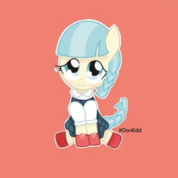 Size: 1078x1078 | Tagged: safe, artist:donedd, coco pommel, g4, made in manehattan, clothes, cocobetes, cute, dress, female, filly, solo