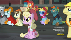 Size: 1920x1080 | Tagged: safe, screencap, bigger jim, chock-full carafe, joan pommelway, luckette, maybelline, pegasus olsen, peggy holstein, plunkett, roger silvermane, safety drill, sterling silver, earth pony, pony, g4, made in manehattan, season 5, background pony, bronclyn, clothes, construction pony, earring, female, hat, joan holloway, mad men, male, manehattan, mare, neckerchief, necklace, necktie, peggy olson, piercing, roger sterling, shawl, stallion, theoretical starlight glimmer
