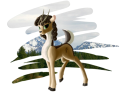 Size: 4000x3000 | Tagged: safe, artist:lightly-san, oc, oc only, oc:renne, deer, abstract background, anothervalleyofeverypony, female, gift art, prpg, solo