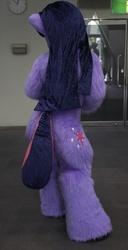 Size: 393x768 | Tagged: safe, artist:tashiroyu, twilight sparkle, human, anthro, g4, butt, clothes, cosplay, costume, female, fursuit, irl, irl human, photo, plot, solo