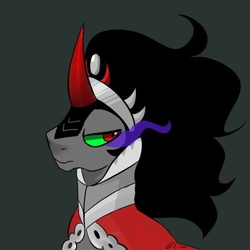 Size: 500x500 | Tagged: safe, artist:dilandau203, king sombra, pony, unicorn, g4, male, simple background, solo, stallion