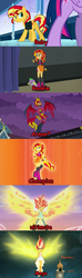 Size: 533x1800 | Tagged: safe, edit, screencap, spike, sunset shimmer, twilight sparkle, alicorn, dog, pony, unicorn, equestria girls, g4, my little pony equestria girls, my little pony equestria girls: friendship games, my little pony equestria girls: rainbow rocks, my past is not today, daydream shimmer, digimon, evolution chart, fiery wings, spike the dog, sunset phoenix, sunset satan, twilight sparkle (alicorn)