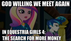 Size: 703x405 | Tagged: safe, edit, screencap, alumnus shining armor, dean cadance, princess cadance, shining armor, equestria girls, g4, my little pony equestria girls: friendship games, hilarious in hindsight, image macro, meme, movie reference, spaceballs the tag
