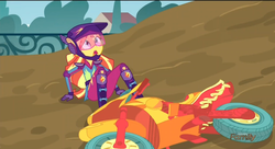 Size: 1320x718 | Tagged: safe, screencap, sunset shimmer, equestria girls, g4, my little pony equestria girls: friendship games, biker, motorcycle